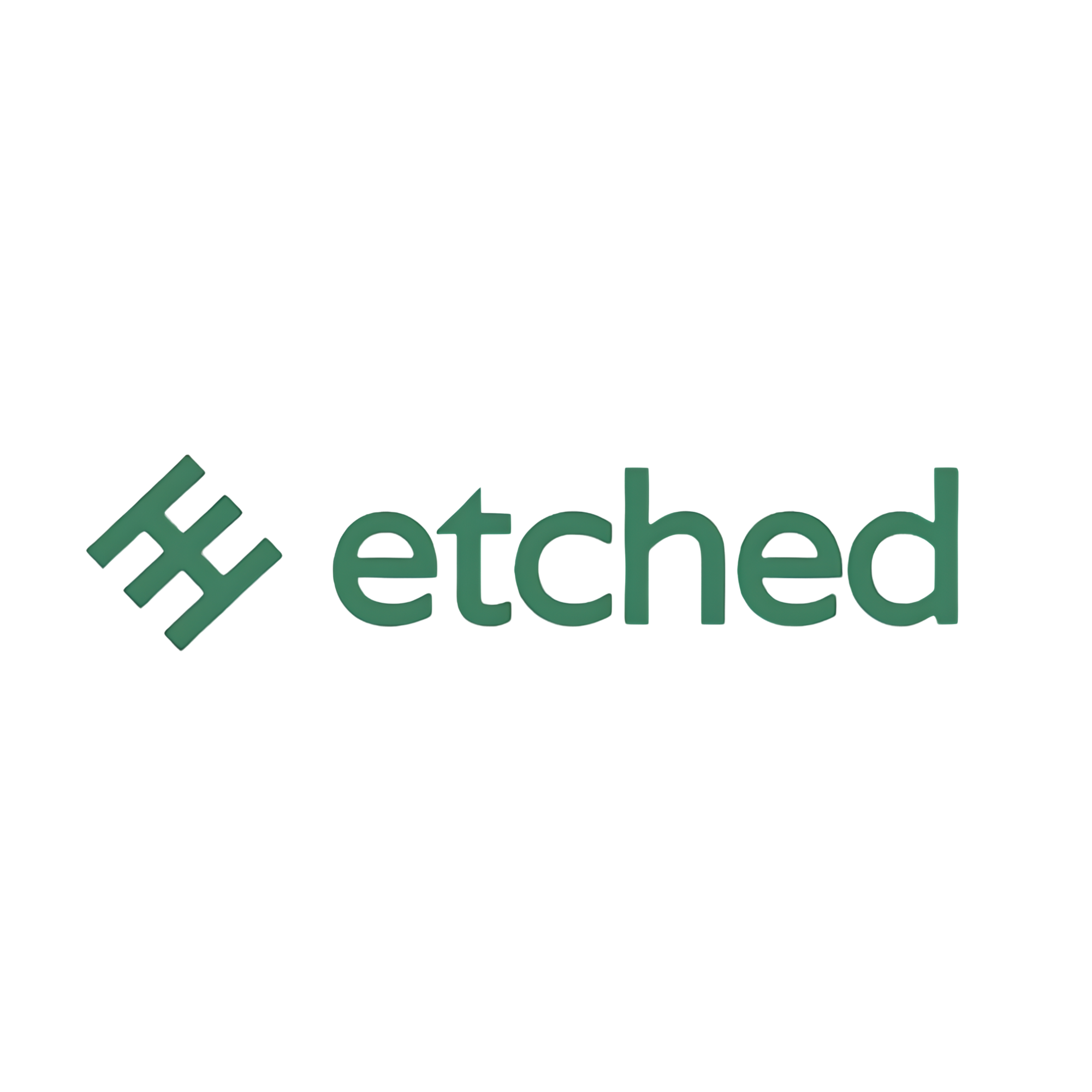 Etched logo